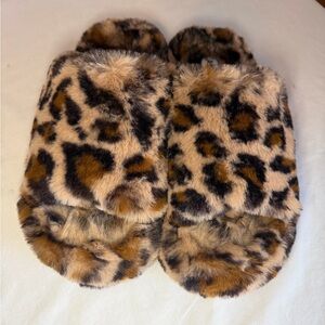 Abound Fuzzy Animal Print Slippers
